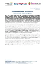 CP - Intelligence artificielle et services publics : Ne pas confondre vitesse et précipitation (2024)
